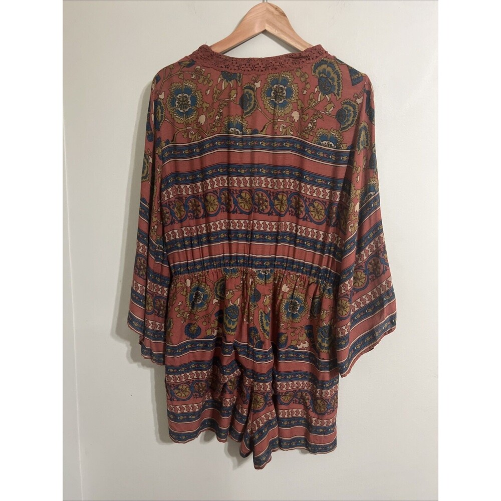Zara Floral Crossover Jumpsuit Romper Size L V Neck From Trafaluc Colle… - Picture 7 of 12